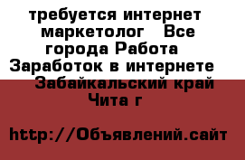 требуется интернет- маркетолог - Все города Работа » Заработок в интернете   . Забайкальский край,Чита г.